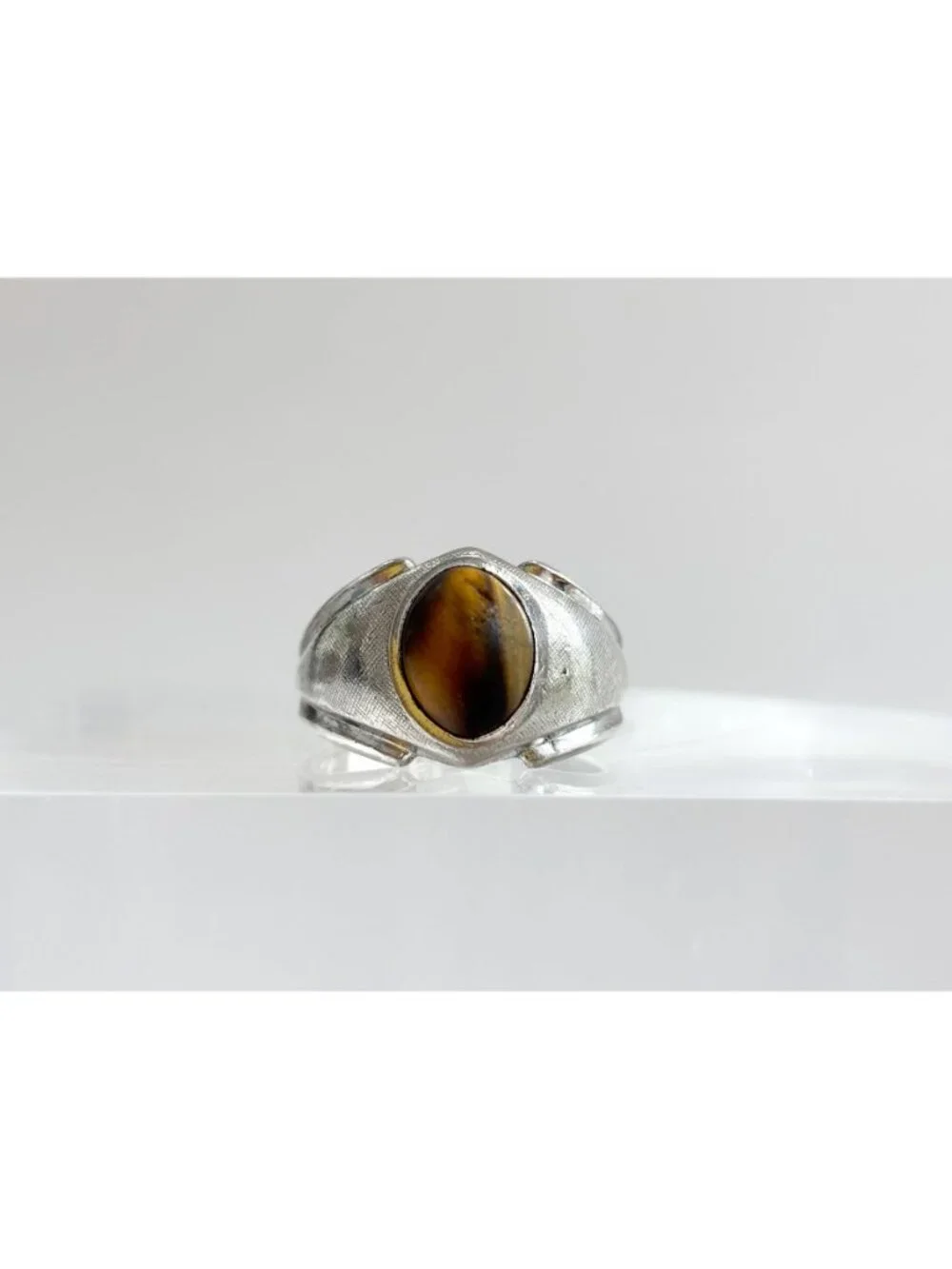 Tiger's Eye Joseph Esposito Southwest Sterling Silver 925 Vintage Ring - sz 7.5